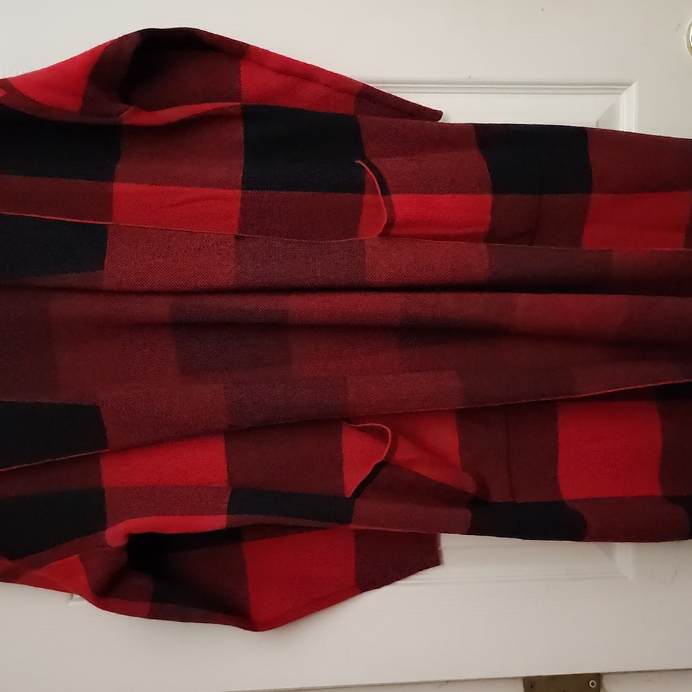 Lane Bryant Red and Black Knit Coatigan - Picture 5 of 5